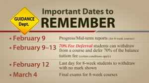 Important Dates - Guidance